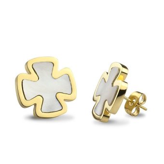555jewelry ต่างหู สแตนเลสสตีล - ประดับเปลือกมุกสวยงาม (สี - ทอง) รุ่น MNC-ER537-B 555jewelry ต่างหู สแตนเลสสตีล - ประดับเปลือกมุกสวยงาม (สี - ทอง) รุ่น MNC-ER537-B