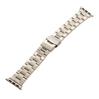 ลักเงินเหล็กรัดนาฬิกา Staniless+อะแดปเตอร์สำหรับ 38มม Apple Watch iWatch ลักเงินเหล็กรัดนาฬิกา Staniless+อะแดปเตอร์สำหรับ 38มม Apple Watch iWatch