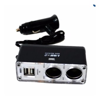 Charging kit เพิ่มที่จุดบุหรี่ในรถยนต์เป็น 2 Socket และช่องเสียบที่ชาร์จแบตในรถยนต์ usb 2 port (สีดำ) Charging kit เพิ่มที่จุดบุหรี่ในรถยนต์เป็น 2 Socket และช่องเสียบที่ชาร์จแบตในรถยนต์ usb 2 port (สีดำ)