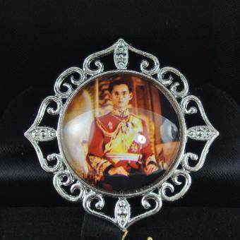 Pearl Jewelry เข็มกลัดในหลวง ร.9 PK26 กรอบสีเงิน Pearl Jewelry เข็มกลัดในหลวง ร.9 PK26 กรอบสีเงิน