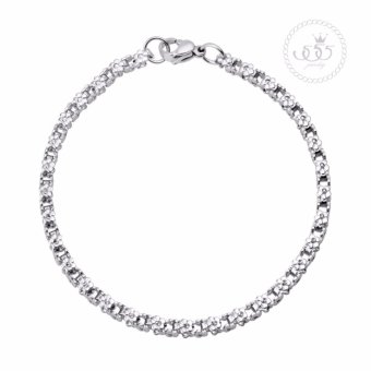555jewelry สร้อยข้อมือ Chain box ลายดอกไม้ ดีไซน์น่ารักดูสุภาพ รุ่น MNC-BR462-A - (BR38) 555jewelry สร้อยข้อมือ Chain box ลายดอกไม้ ดีไซน์น่ารักดูสุภาพ รุ่น MNC-BR462-A - (BR38)