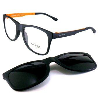 KOREA แว่นตา รุ่น POLO P-006 สีดำตัดส้ม มีคลิปแม่เหล็ก เลนส์กันแดด + เบาและยืดหยุ่นสูง KOREA แว่นตา รุ่น POLO P-006 สีดำตัดส้ม มีคลิปแม่เหล็ก เลนส์กันแดด + เบาและยืดหยุ่นสูง
