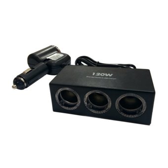 i-Unique Olesson อุปกรณ์เพิ่มช่องจุดบุหรี่ 4 ช่องและช่อง 1 USB 1200mAh 12v/24w- Black i-Unique Olesson อุปกรณ์เพิ่มช่องจุดบุหรี่ 4 ช่องและช่อง 1 USB 1200mAh 12v/24w- Black