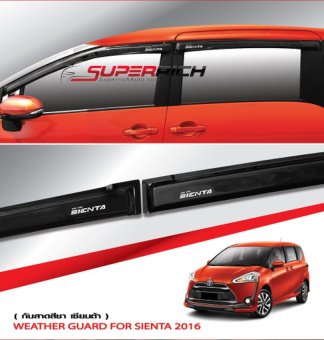 TFP คิ้วกันสาดประตู (Weather Guard) (อะคริลิคชาดำ) / Toyota Sienta 2016 TFP คิ้วกันสาดประตู (Weather Guard) (อะคริลิคชาดำ) / Toyota Sienta 2016