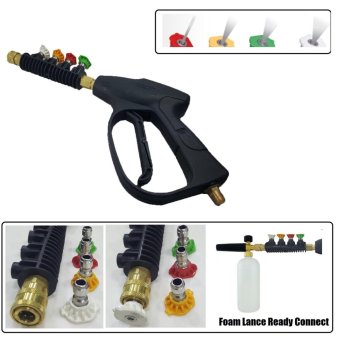 ปืนฉีดน้ำแรงดันสูงพร้อม หัวต่อแบบคอปเปอร์สวมเร็ว และ ข้อต่อ 4แบบ Car Motocycle High Pressure Washer Wash Gun with 4 Nozzles Coupler Type ปืนฉีดน้ำแรงดันสูงพร้อม หัวต่อแบบคอปเปอร์สวมเร็ว และ ข้อต่อ 4แบบ Car Motocycle High Pressure Washer Wash Gun with 4 Nozzles Coupler Type