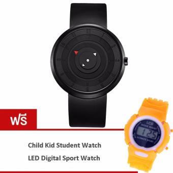 MEGA Unique Design Waterproof Creative Fashion Quartz Watches หน้าปัดกลมเรียบ สายซิลิโค กันน้ำ รุ่น MG0021 (Black) (ฟรี Fashion Colorful Kid Student Sport Watch Orange) MEGA Unique Design Waterproof Creative Fashion Quartz Watches หน้าปัดกลมเรียบ สายซิลิโค กันน้ำ รุ่น MG0021 (Black) (ฟรี Fashion Colorful Kid Student Sport Watch Orange)
