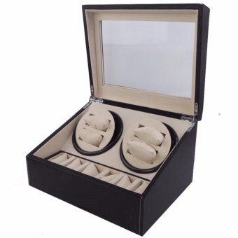 Fancybox ตู้นาฬิกาออโตเมติกแบบหมุน Watch Winder สำหรับนาฬิกาแบบหมุน 4 เรือน + 6 เรือน - Black Fancybox ตู้นาฬิกาออโตเมติกแบบหมุน Watch Winder สำหรับนาฬิกาแบบหมุน 4 เรือน + 6 เรือน - Black