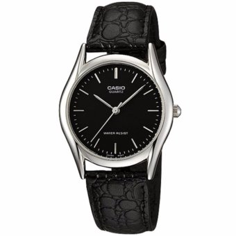 CASIO Standard นาฬิกาข้อมือผู้ชาย สีดำ/เงิน สายหนัง รุ่น MTP-1094E-1ADF CASIO Standard นาฬิกาข้อมือผู้ชาย สีดำ/เงิน สายหนัง รุ่น MTP-1094E-1ADF