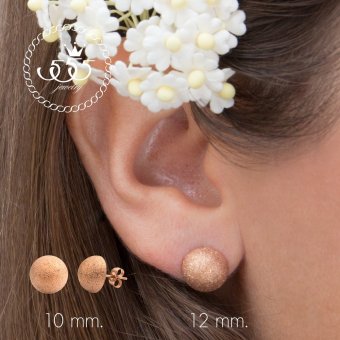 555jewelry ต่างหู สแตนเลสสตีล - ต่างหูแบบก้านเสียบผิวทรายระยิบ (สี - พิ้งโกลด์) รุ่น MNC-ER561-C 555jewelry ต่างหู สแตนเลสสตีล - ต่างหูแบบก้านเสียบผิวทรายระยิบ (สี - พิ้งโกลด์) รุ่น MNC-ER561-C