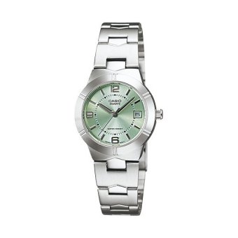 Casio Standard นาฬิกาข้อมือผู้หญิง สายสแตนเลส รุ่น LTP-1241D-3ADF - Silver/Green Casio Standard นาฬิกาข้อมือผู้หญิง สายสแตนเลส รุ่น LTP-1241D-3ADF - Silver/Green