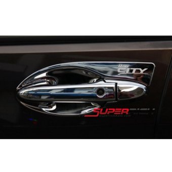 SA ถาดรองมือเปิดประตู กันรอยประตู(โครเมี่ยม) (Door handle)/ Honda City 2014 SA ถาดรองมือเปิดประตู กันรอยประตู(โครเมี่ยม) (Door handle)/ Honda City 2014