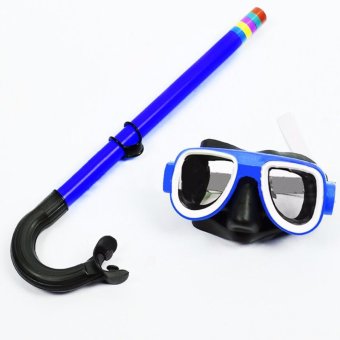 Kid Diving Set อุปกรณ์ดำน้ำ Scuba Mask Snorkel Goggles (Blue) Kid Diving Set อุปกรณ์ดำน้ำ Scuba Mask Snorkel Goggles (Blue)