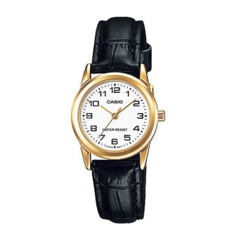 Casio standard Lady นาฬิกาข้อมือผู้หญิง สีดำ/สีขาว สายหนัง รุ่น LTP-V001GL-7BUDF Casio standard Lady นาฬิกาข้อมือผู้หญิง สีดำ/สีขาว สายหนัง รุ่น LTP-V001GL-7BUDF