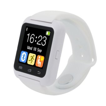 นาฬิกาข้อมือเครื่องวัดระยะทางเดินแข็งแรงฉลาดบลูทูธสำหรับ iPhone LG Samsung ขาว นาฬิกาข้อมือเครื่องวัดระยะทางเดินแข็งแรงฉลาดบลูทูธสำหรับ iPhone LG Samsung ขาว