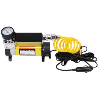 ปั๊มลมติดรถยนต์ ปั๊มเติมลมยาง ปั๊มลมไฟฟ้า 12V (สีเหลือง) ปั๊มลมติดรถยนต์ ปั๊มเติมลมยาง ปั๊มลมไฟฟ้า 12V (สีเหลือง)