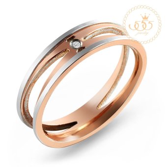 555jewelry เครื่องประดับ ผู้หญิง แหวน สแตนเลสสตีล - แหวนดีไซน์สวยเก๋ไม่ซ้ำใครประดับ CZ สี พิ้งโกลด์ รุ่น MNC-R639-C 555jewelry เครื่องประดับ ผู้หญิง แหวน สแตนเลสสตีล - แหวนดีไซน์สวยเก๋ไม่ซ้ำใครประดับ CZ สี พิ้งโกลด์ รุ่น MNC-R639-C