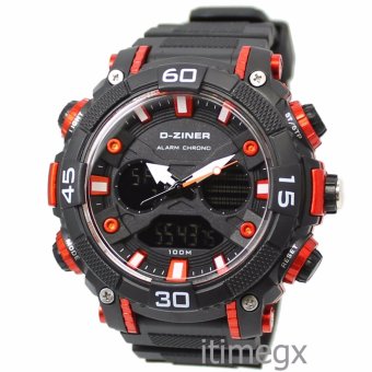 D-ZINER นาฬิกาข้อมือผู้ชาย สายซิลิโคนรุ่น DZ-8073 (ดำ/แดง) D-ZINER นาฬิกาข้อมือผู้ชาย สายซิลิโคนรุ่น DZ-8073 (ดำ/แดง)
