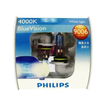 PHILIPS หลอดไฟหน้า HB4(BLUE VISION) 12V 55W 1 คู่ PHILIPS หลอดไฟหน้า HB4(BLUE VISION) 12V 55W 1 คู่
