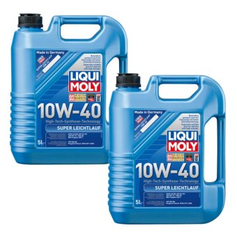 LIQUI MOLY น้ำมันเครื่อง Super Leichtlauf 10W-40 ขนาด 5 ลิตร จำนวน 2 แกลอน สำหรับเครื่องยนต์เบนซินและดีเซล LIQUI MOLY น้ำมันเครื่อง Super Leichtlauf 10W-40 ขนาด 5 ลิตร จำนวน 2 แกลอน สำหรับเครื่องยนต์เบนซินและดีเซล