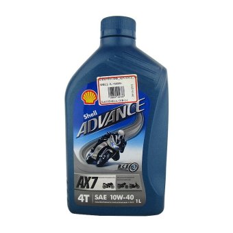 SHELL น้ำมันเครื่องมอเตอร์ไซค์ 4T ADVANCE AX7 10W-40 1 ลิตร SHELL น้ำมันเครื่องมอเตอร์ไซค์ 4T ADVANCE AX7 10W-40 1 ลิตร