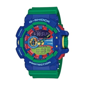 Casio G-Shock นาฬิกาข้อมือผู้ชาย สีน้ำเงิน/เขียว สายเรซิ่น รุ่น GA-400-2A Casio G-Shock นาฬิกาข้อมือผู้ชาย สีน้ำเงิน/เขียว สายเรซิ่น รุ่น GA-400-2A