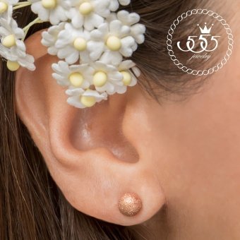 555jewelry ต่างหูก้านเสียบ ทรงกลม รุ่น MNC-ER072-C (Pink Gold) 555jewelry ต่างหูก้านเสียบ ทรงกลม รุ่น MNC-ER072-C (Pink Gold)