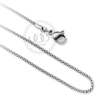 555jewelry สร้อยคอโซ่ถักกลม รุ่น MNC-C004-A (สี สตีลเงิน) 555jewelry สร้อยคอโซ่ถักกลม รุ่น MNC-C004-A (สี สตีลเงิน)