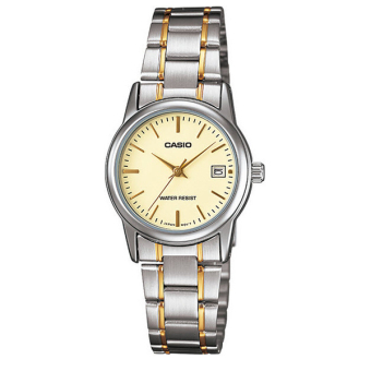 Casio Standard นาฬิกาข้อมือผู้หญิง สายสแตนเลส 2 กษัตริย์ รุ่น LTP-V002SG-9AUDF - สีทอง Casio Standard นาฬิกาข้อมือผู้หญิง สายสแตนเลส 2 กษัตริย์ รุ่น LTP-V002SG-9AUDF - สีทอง