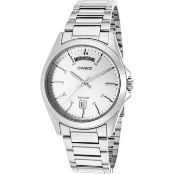 Casio Standard นาฬิกาข้อมือผู้ชาย สีเงิน สายสแตนเลส รุ่น MTP-1370D-7A1VDF Casio Standard นาฬิกาข้อมือผู้ชาย สีเงิน สายสแตนเลส รุ่น MTP-1370D-7A1VDF