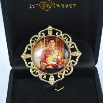 Pearl Jewelry เข็มกลัดในหลวง ร.9 PK27 กรอบสีทอง Pearl Jewelry เข็มกลัดในหลวง ร.9 PK27 กรอบสีทอง