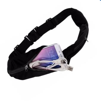 meet กระเป๋าคาดเอว 2 ซิป กระเป๋าวิ่ง ยืดหดได้ Running Waist Bag สีดำ ซิปสีดำ meet กระเป๋าคาดเอว 2 ซิป กระเป๋าวิ่ง ยืดหดได้ Running Waist Bag สีดำ ซิปสีดำ