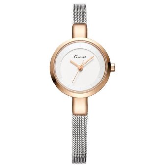 Kimio นาฬิกาข้อมือผู้หญิง สายสแตนเลส สี Silver/ Rose Gold รุ่น KW6115 Kimio นาฬิกาข้อมือผู้หญิง สายสแตนเลส สี Silver/ Rose Gold รุ่น KW6115