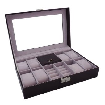 FancyBox ตู้นาฬิกาไม้บุหนัง ฝากระจก สีน้ำตาลแดงใส่นาฬิกา 8 เรือน + กล่องใส่เครื่องประดับ ใส่แหวน FancyBox ตู้นาฬิกาไม้บุหนัง ฝากระจก สีน้ำตาลแดงใส่นาฬิกา 8 เรือน + กล่องใส่เครื่องประดับ ใส่แหวน