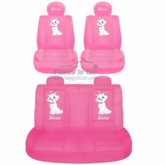 Marie ชุดหุ้มเบาะหนัง PVC Premium Marie (สีชมพู) หน้า - หลัง Marie ชุดหุ้มเบาะหนัง PVC Premium Marie (สีชมพู) หน้า - หลัง