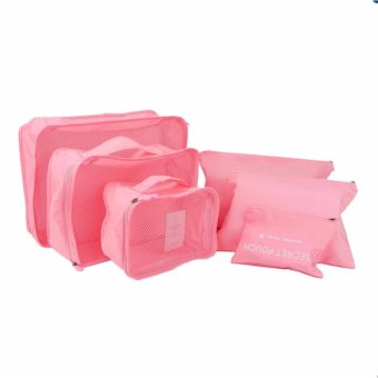 meet กระเป๋าจัดระเบียบเสื้อผ้าสำหรับเดินทาง เซ็ท 6 ชิ้น (Pink/ชมพู) meet กระเป๋าจัดระเบียบเสื้อผ้าสำหรับเดินทาง เซ็ท 6 ชิ้น (Pink/ชมพู)