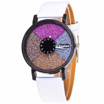 MEGA Bling PU Leather Analog Quartz Lady Watch หรูหราแฟชั่นนาฬิกาข้อมือผู้หญิง รุ่น MG0031 (White) MEGA Bling PU Leather Analog Quartz Lady Watch หรูหราแฟชั่นนาฬิกาข้อมือผู้หญิง รุ่น MG0031 (White)