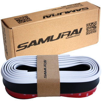 ลิ้นยางกันกระแทก Samurai Rubber Skirt สีดำขอบขาว ลิ้นยางกันกระแทก Samurai Rubber Skirt สีดำขอบขาว