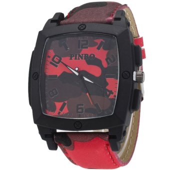 MEGA Quartz Waterproof Military Leather Watchband Sport Casual Wristwatch หรูหรานาฬิกาข้อมือ สายหนัง กันน้ำ รุ่น MG0019 (Red) MEGA Quartz Waterproof Military Leather Watchband Sport Casual Wristwatch หรูหรานาฬิกาข้อมือ สายหนัง กันน้ำ รุ่น MG0019 (Red)