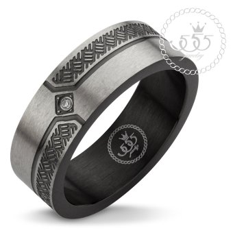 555jewelry แหวนผู้ชาย แหวนเรียบ กัดลาย รุ่น MNR-336T-D (สี ดำ) 555jewelry แหวนผู้ชาย แหวนเรียบ กัดลาย รุ่น MNR-336T-D (สี ดำ)
