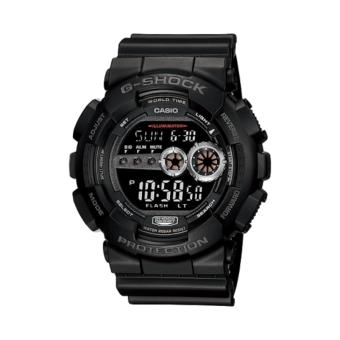 Casio G-Shock นาฬิกาข้อมือผู้ชาย สีดำ สายเรซิ่น รุ่น GD-100-1Bประกันcmg Casio G-Shock นาฬิกาข้อมือผู้ชาย สีดำ สายเรซิ่น รุ่น GD-100-1Bประกันcmg