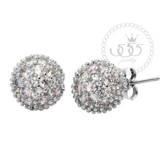 555jewelry เครื่องประดับ ต่างหูสตั๊ดประดับ CZ ทรงครึ่งวงกลม ดีไซน์เรียบหรู รุ่น MNC-BER614-A (สีเงิน) (BER1) 555jewelry เครื่องประดับ ต่างหูสตั๊ดประดับ CZ ทรงครึ่งวงกลม ดีไซน์เรียบหรู รุ่น MNC-BER614-A (สีเงิน) (BER1)