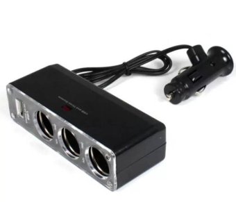 Charging kit เพิ่มที่จุดบุหรี่ในรถยนต์เป็น 3 Socket และช่องเสียบที่ชาร์จแบตในรถยนต์ usb 1 port Charging kit เพิ่มที่จุดบุหรี่ในรถยนต์เป็น 3 Socket และช่องเสียบที่ชาร์จแบตในรถยนต์ usb 1 port