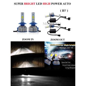 LED ไฟหน้ารถยนต์ SUPER BRIGHT 6000K หลอด LED 100% ทั้ง ไฟสูง และไฟตำ่ ระบบ AUTO LED พร้อมชุดบัลลาร์ด ( H7) ) LED ไฟหน้ารถยนต์ SUPER BRIGHT 6000K หลอด LED 100% ทั้ง ไฟสูง และไฟตำ่ ระบบ AUTO LED พร้อมชุดบัลลาร์ด ( H7) )