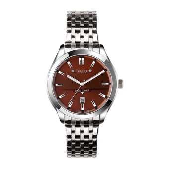 ซื้อ/ขาย Julius Homme นาฬิกาสำหรับผู้ชาย สีเงินหน้าน้ำตาล สายสแตนเลส รุ่น JAH-086