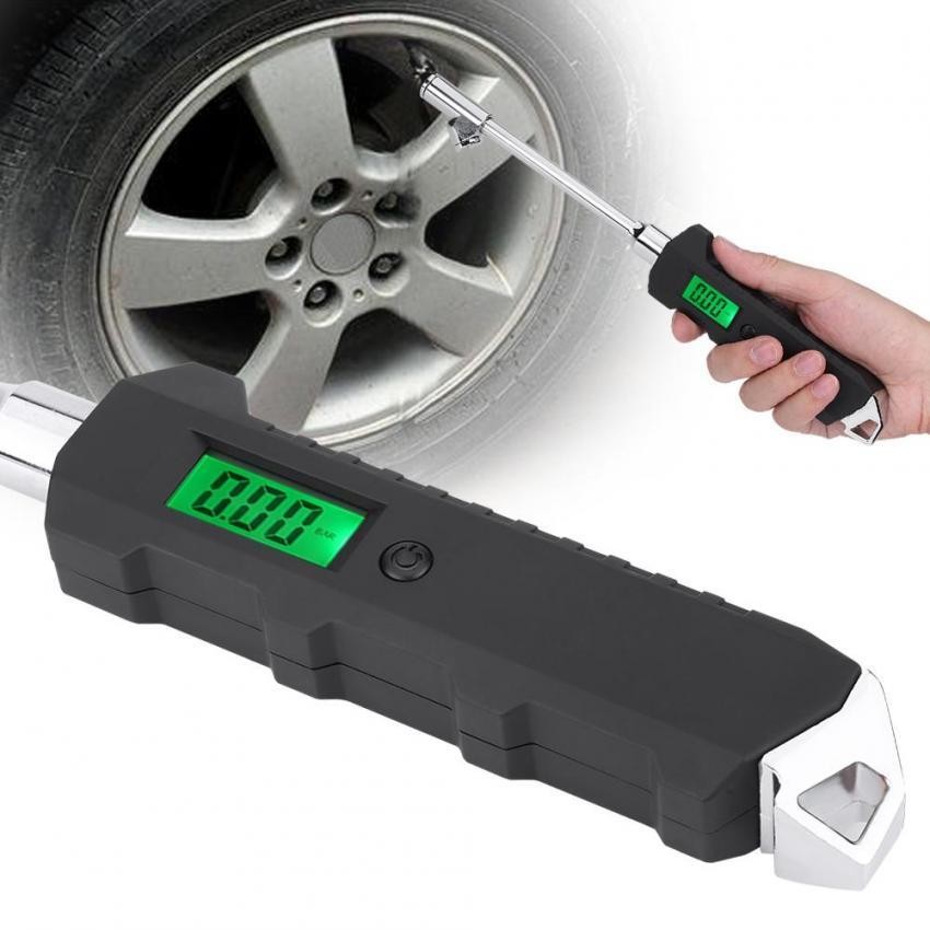 Justgogo 200PSI ดิจิตอลยางเกจวัดความดันสแตนเลสคู่สำหรับรถยนต์รถบรรทุกจักรยานยนต์ - INTL ขาย Justgogo 200PSI ดิจิตอลยางเกจวัดความดันสแตนเลสคู่สำหรับรถยนต์รถบรรทุกจักรยานยนต์ - INTL