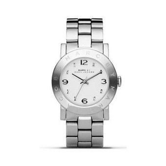 ราคา Marc Jacobs Amy Crystal Silver Bracelet Watch MBM3181