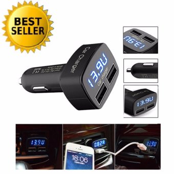 MeDiscount 4 in 1 USB 2 พอร์ตคู่ ยูนิเวอร์แซล USB Car ChargerAdapter ที่วัดโวลท์ วัดอุณหภูมิในรถ ชาร์จUSB เสียบช่องจ่ายไฟรถVolt/ Temp/Digital/USB 3.1A สำหรับ iPhone / Android MeDiscount 4 in 1 USB 2 พอร์ตคู่ ยูนิเวอร์แซล USB Car ChargerAdapter ที่วัดโวลท์ วัดอุณหภูมิในรถ ชาร์จUSB เสียบช่องจ่ายไฟรถVolt/ Temp/Digital/USB 3.1A สำหรับ iPhone / Android