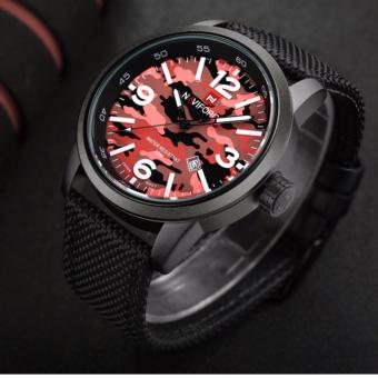 2561 NAVIFORCE นาฬิกาข้อมือระบบควอตซ์ สายผ้าไนล่อน รุ่น NF9080-BRB สีดำแดง