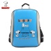 Official authorized Genuine Snoopy SN9024 Primary School Bag 28*38*18cm cartoon hard shell Pu face easy to scrub Cute Lovely pupil satchel child care shoulder bag Backpacks (Blue+small size) - intl