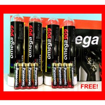จัดโปรโมชั่น omega909 x 4 หลอด ฟรี Panasonic Alkaline 8 ก้อน เสนอราคา omega909 x 4 หลอด ฟรี Panasonic Alkaline 8 ก้อน